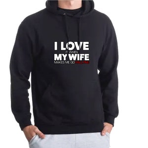 I Love My Wife パーカー - ラリー パーカー、カスタム プリント パーカー、ラリー ギフト、面白いギフト、誕生日、記念日、プレゼント