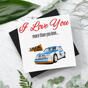 Te amo más que... Tarjeta de San Valentín Special Stage Metro 6R4 con sobre - Tarjeta cuadrada (148 mm x 148 mm) - Tarjetas de San Valentín presenta regalos