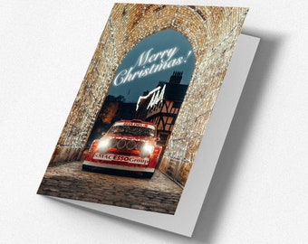 Merry Christmas Metro 6R4 Card With Envelope - A5 Size Card (148mm x 210mm) - Christmas Cards Presents Gifts Presents