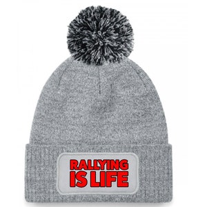 Rallying Is Life Rally Bobble Hat Beanie, Custom Printed Hat, Rallying Gift, Funny gift, Birthday, Anniversary,