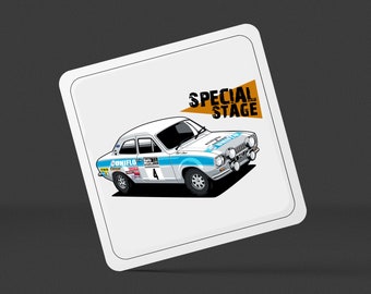 Special Stage Escort MK1 Square Drinks Coaster x1 - Birthday Occasion Presents Gifts Presents House Warming