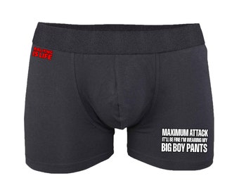 Big Boy Pants Rally Boxer Shorts, Rallying Boxer Shorts, Custom Printed Boxers, Rallying Gift, Funny Gift, Birthday, Anniversary, Present