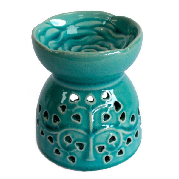 Tree Of Life Ceramic  Wax Melt Burner, Tree Of Life Ceramic Oil Burner, Oil Burner, Wax Melter