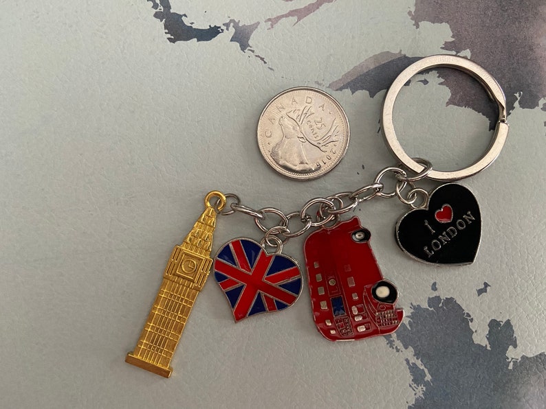 London England Souvenir Key Ring Key Chain Etsy