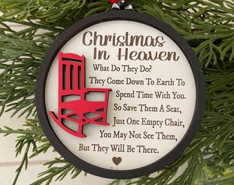 Christmas in Heaven ornament / lost love one reminder / Christmas ornament / Christmas decor