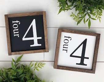 Family number sign / farmhouse wood sign