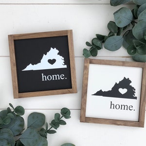 State home sign / any State available / farmhouse sign / Virginia home sign