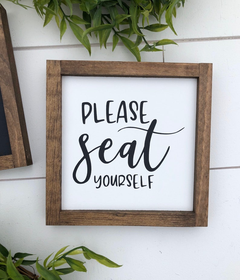 Please Seat Yourself Sign / Bathroom Decor Etsy
