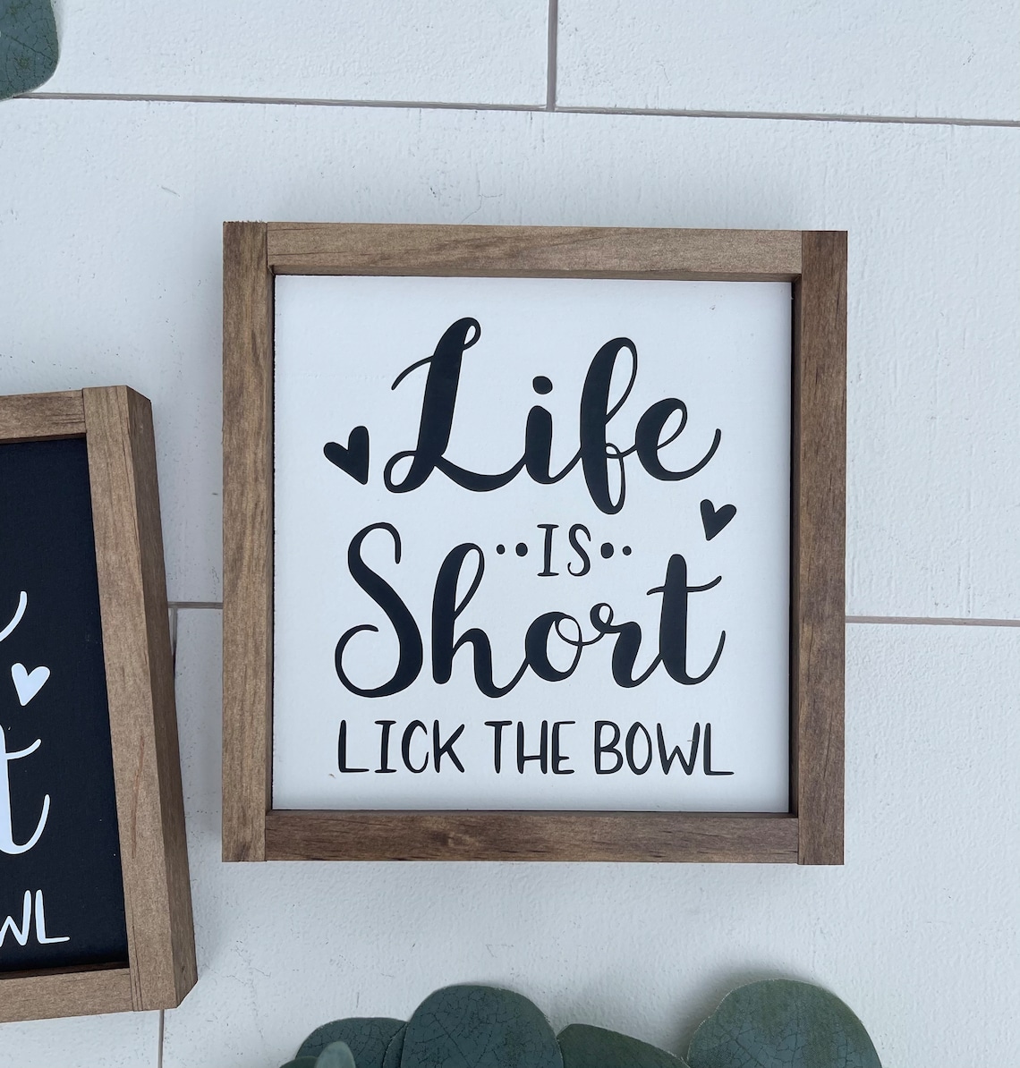 Life Is Short Lick The Bowl Lustig WC Schild Regal Sitter