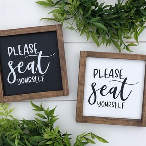 Please seat yourself sign / bathroom decor