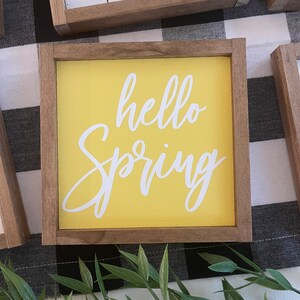 Easter wooden signs / bunny with glasses / happy easter / hello spring image 3