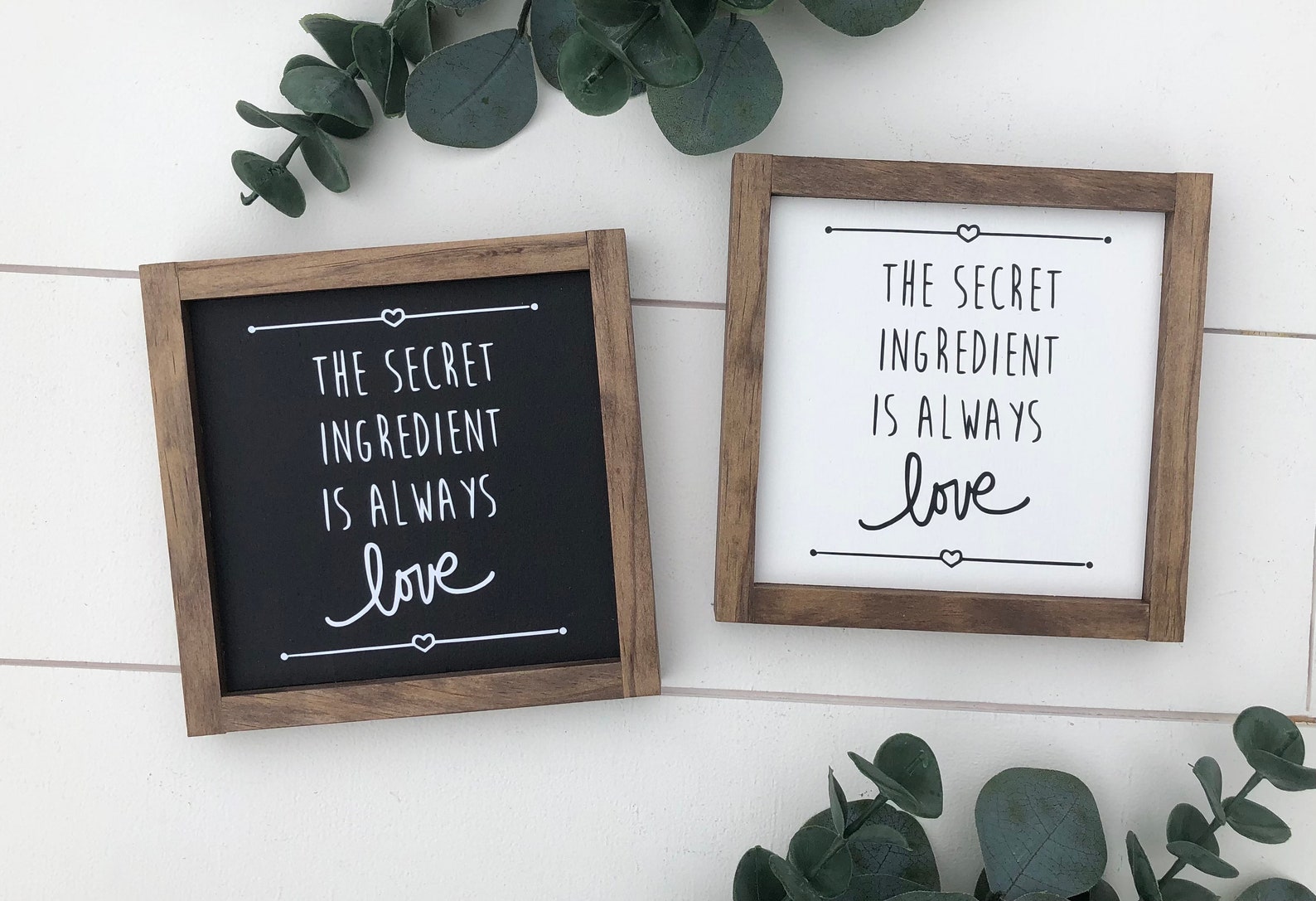 The Secret Ingredient is Always Love Sign / Kitchen Sign Etsy