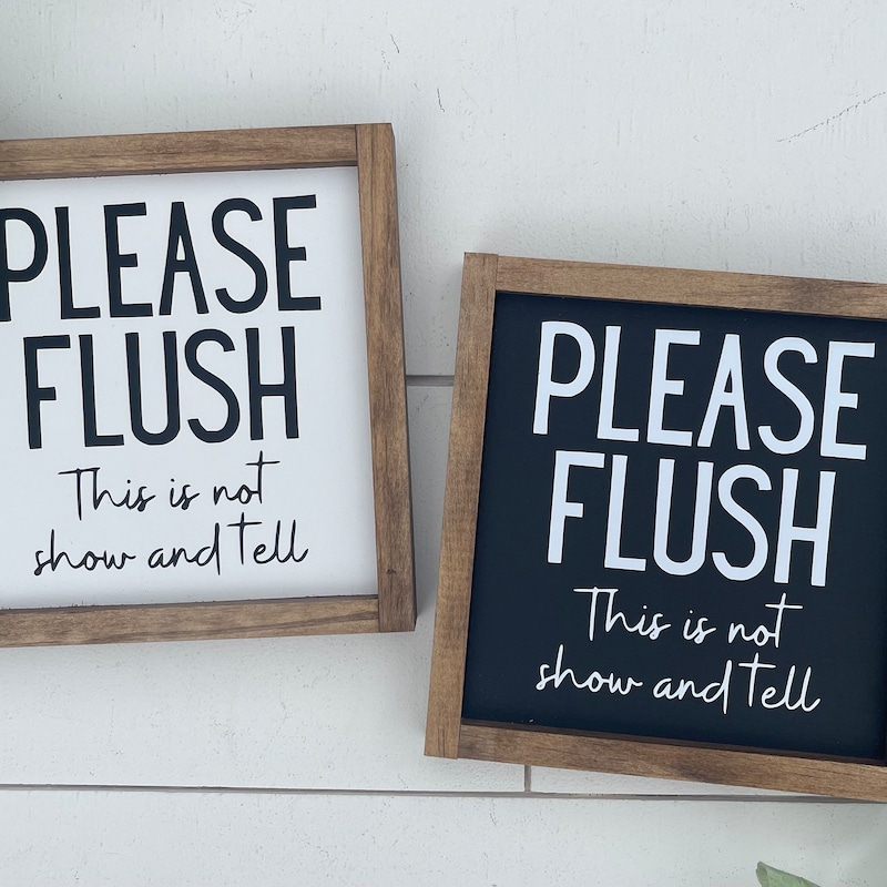 Funny Bathroom Signs to Keep Bathroom Clean - Etsy