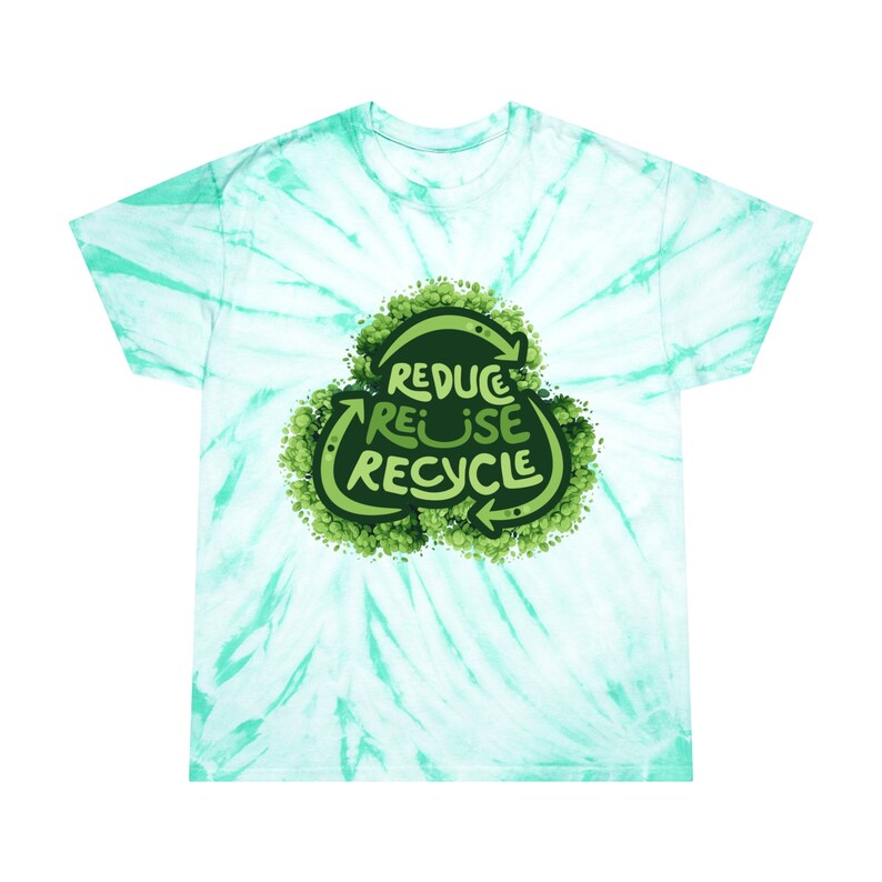 Reduce Reuse Recycle Tee Shirt, Tie Dye Tshirt, Recycling Shirt, Tiedye ...