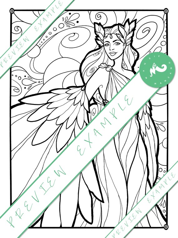Aphrodite Downloadable Coloring Sheet | Etsy