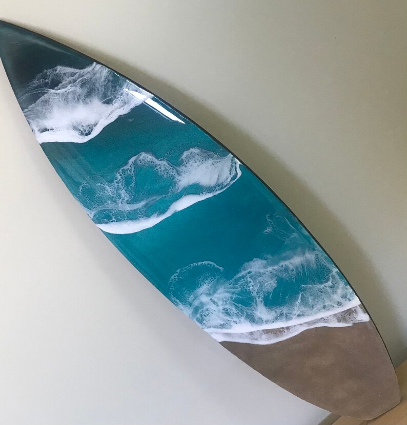 Resin Surfboard Art/resin Wall Art/resin Board/resin Art/epoxy Etsy
