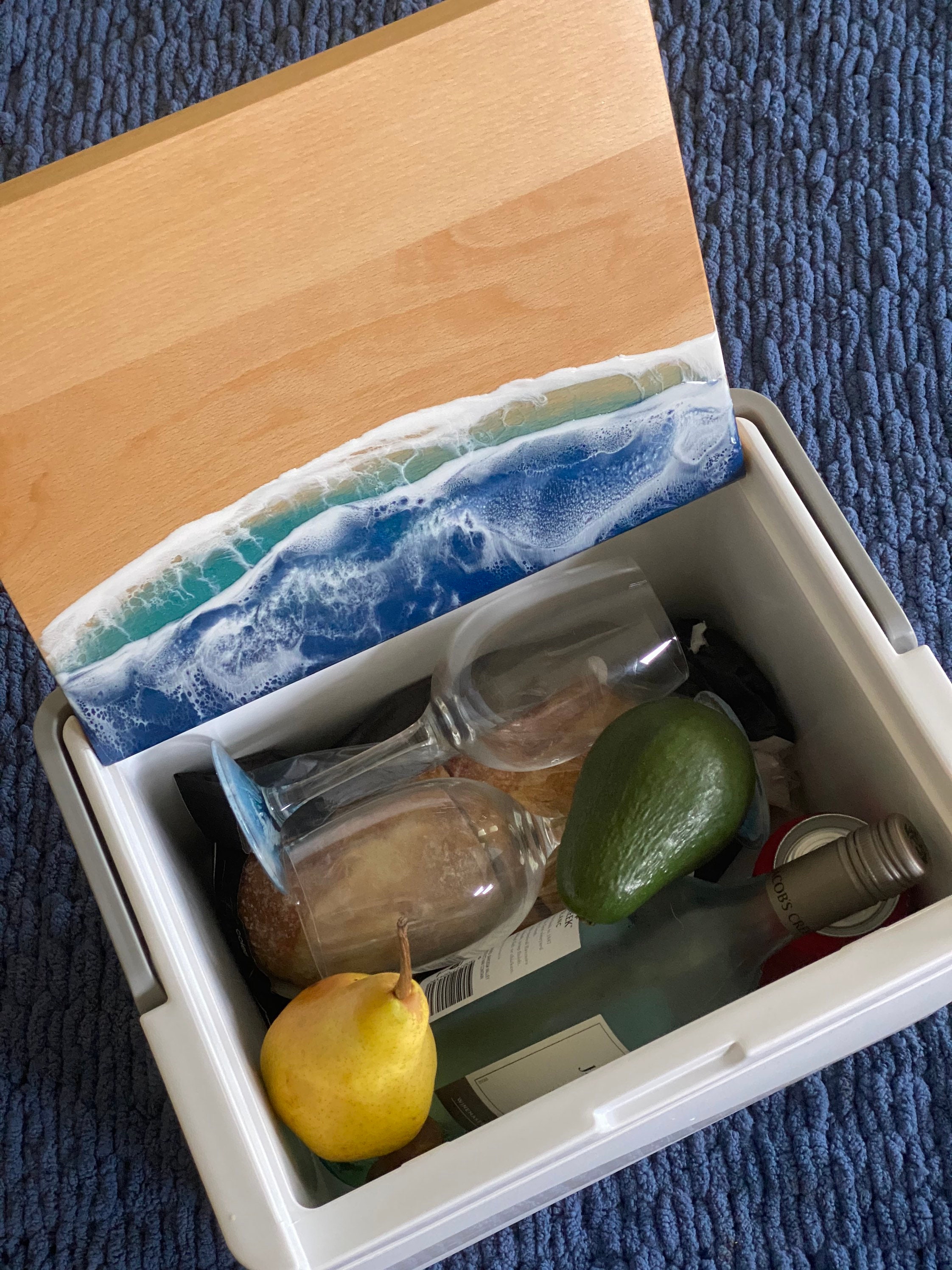 Picnic Cooler/wine & Cheese Table/portable Picnic Etsy Australia