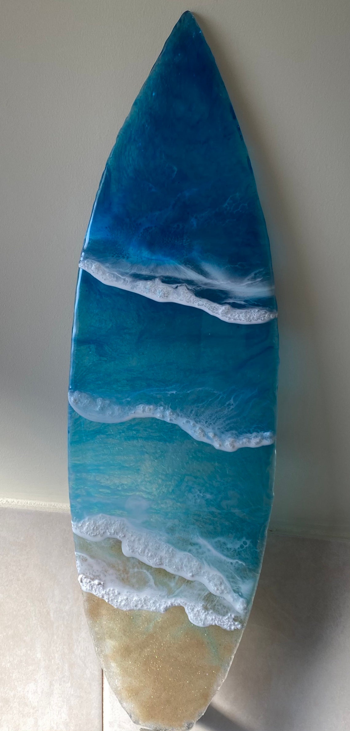 Resin Surfboard/Resin Wall Art/Resin Art/Glass Art/Coastal | Etsy
