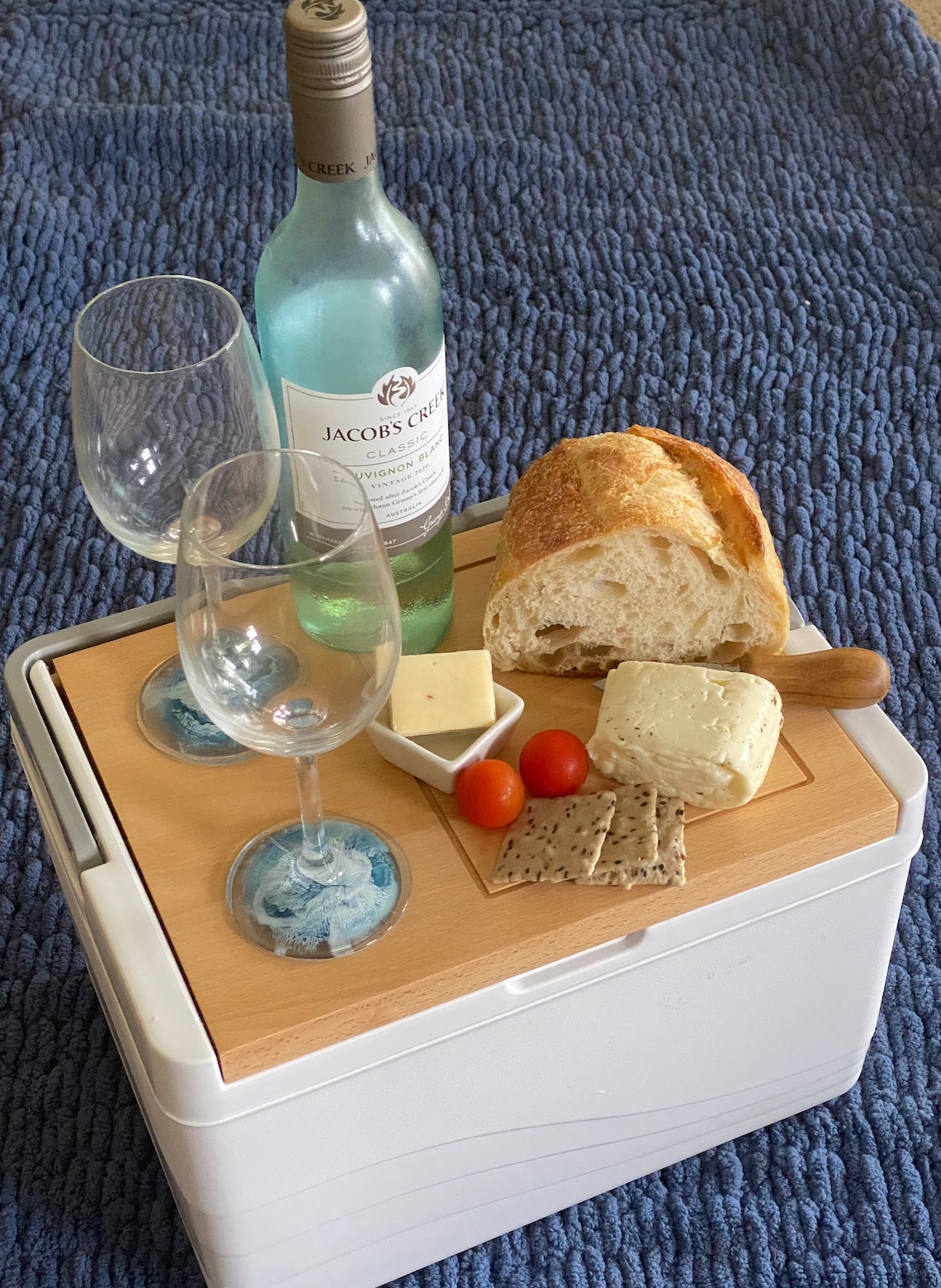 Picnic Cooler/Wine & Cheese Table/Portable Picnic Etsy