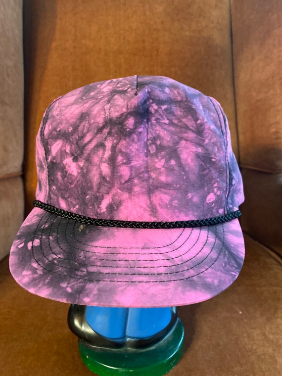 Vintage Purple Acid Washed Trucker Snapback Hat - image 1