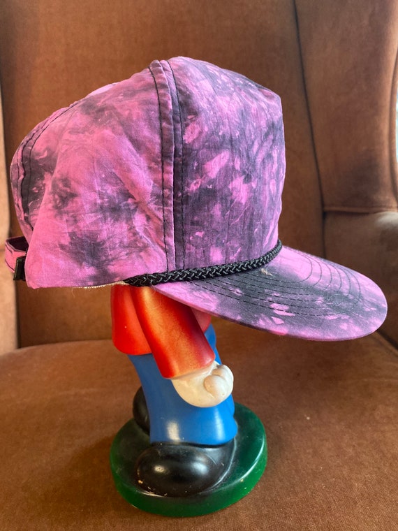 Vintage Purple Acid Washed Trucker Snapback Hat - image 3