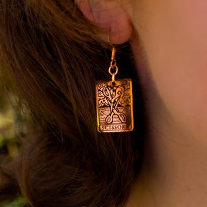 Orecchini in oro rosa con tarocchi lesbici, design originale a forbice, orecchini saffici in acciaio inossidabile, accessori WLW saffici, orecchini lesbici