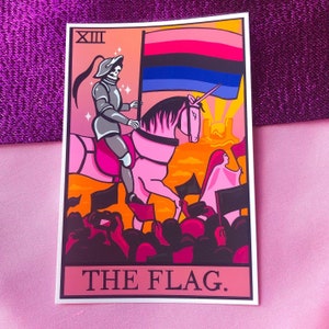 Adesivo per carte Tarocchi bandiera omnisessuale, adesivo Queer / carta tarocchi Queer, adesivo Omnisessuale, adesivo orgoglio gay, album lgbtqia, orgoglio omni