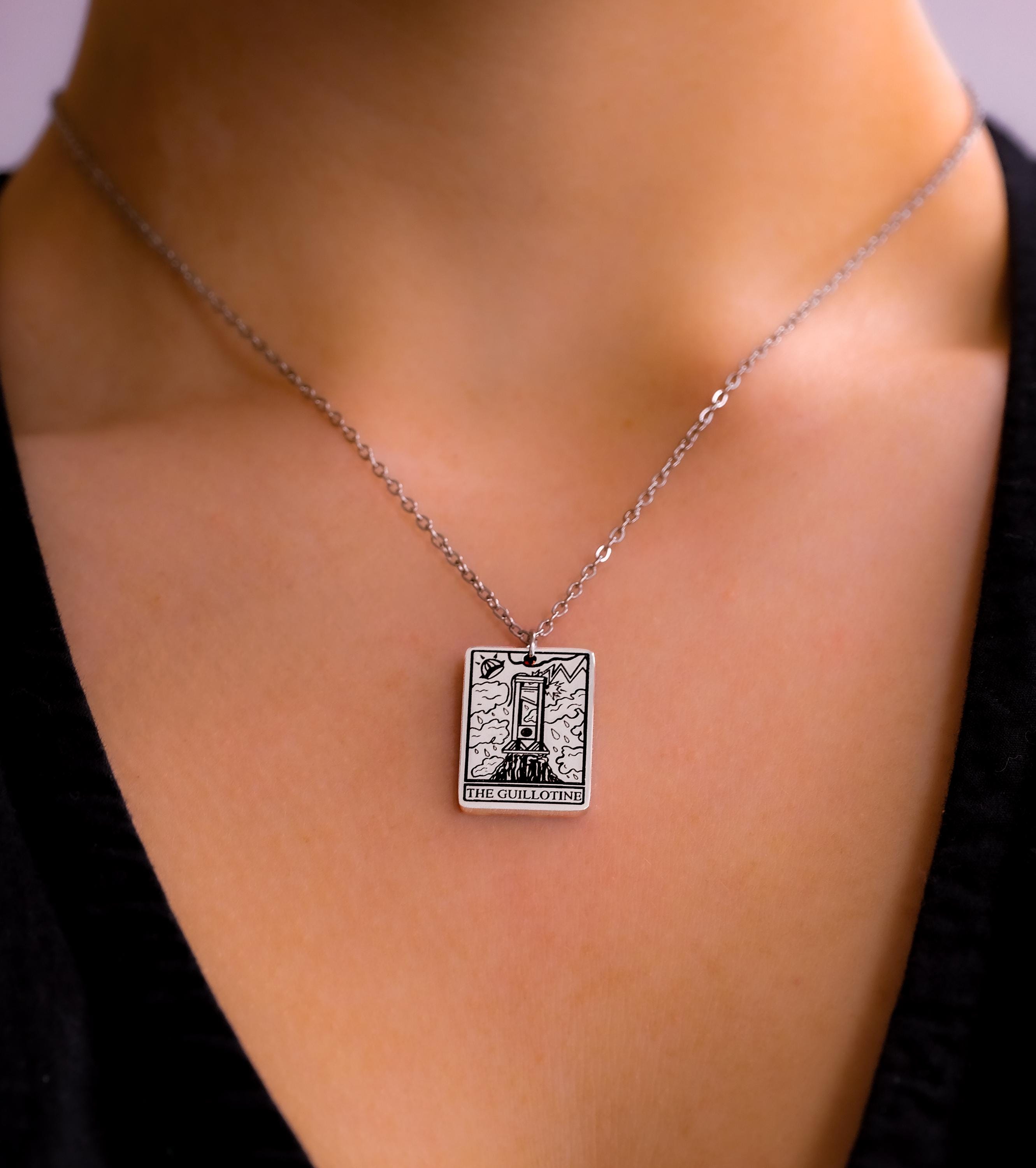 DEEP♡ Yネックレス 雄一郎 YUICHIRO 希少レア Guillotine Tarot Card Necklace, Eat the Rich Necklace, Gothic