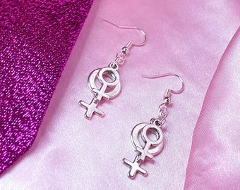 Oorbellen met dubbel Venus-symbool: Lesbian Pride-sieraden