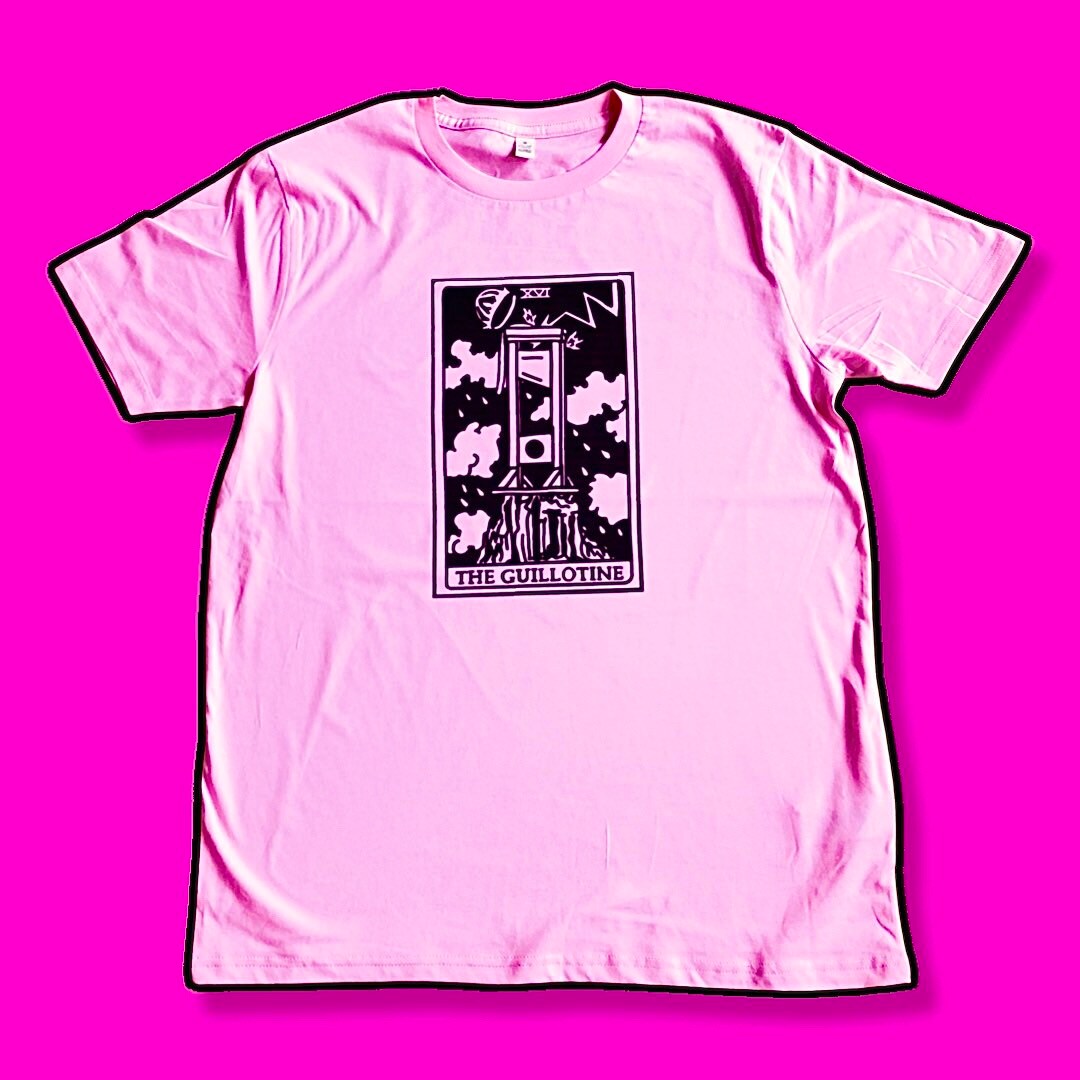 The Guillotine Pink T-shirt Tarot Card Shirt Communist - Etsy UK