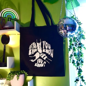 Borsa tote scarpe saffico, borsa tote lesbica divertente / borsa tote orgoglio Gay WLW, borsa tote saffico, borsa tote carta tarocchi queer, strega