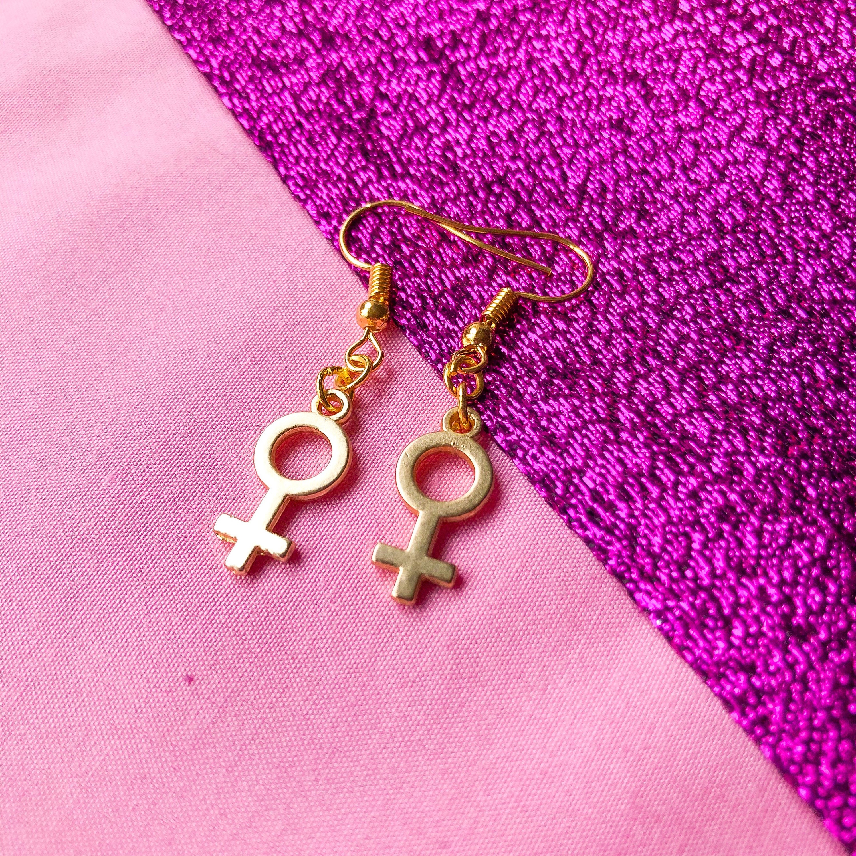 Lesbian symbol best sale earrings