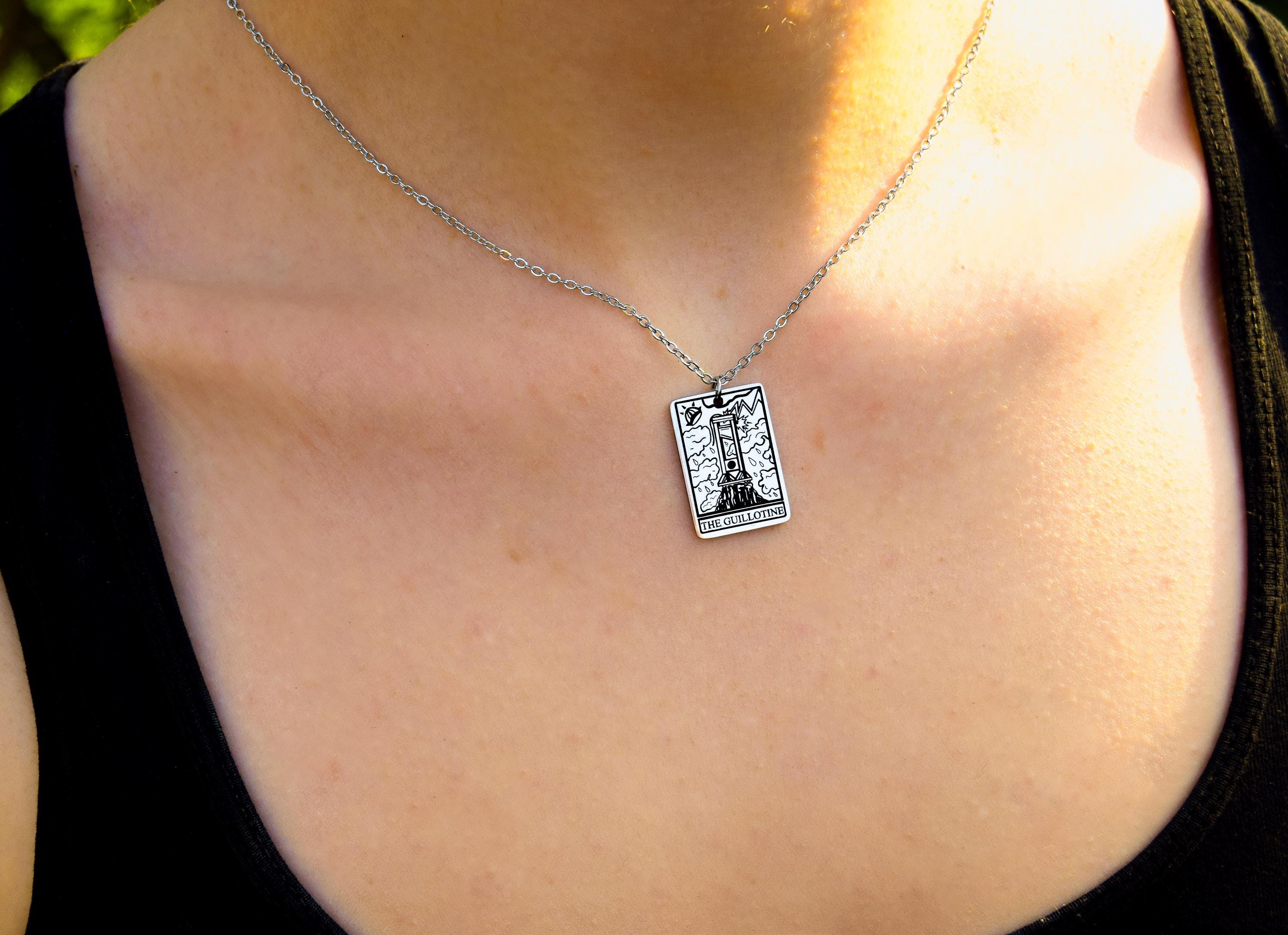DEEP♡ Yネックレス 雄一郎 YUICHIRO 希少レア Guillotine Tarot Card Necklace, Eat the Rich Necklace, Gothic