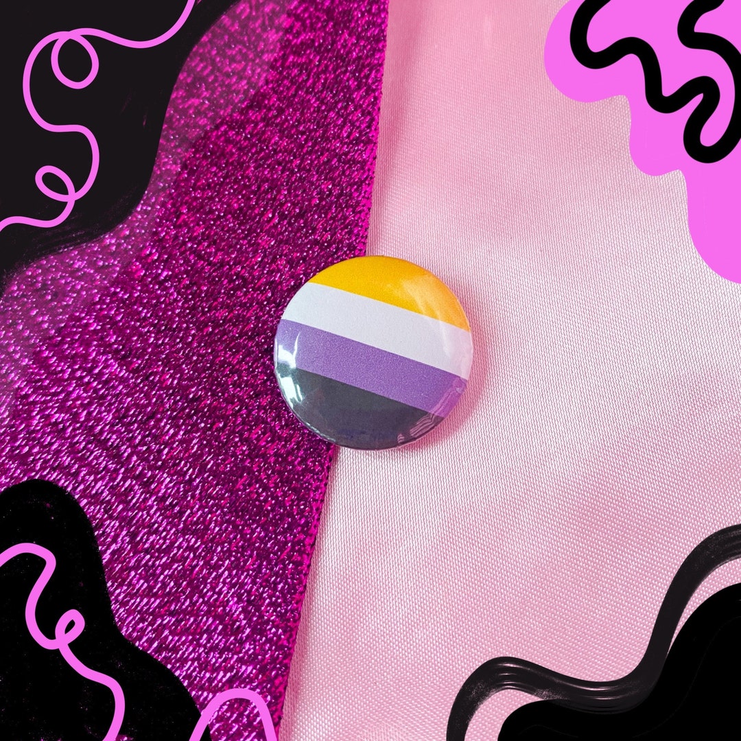 Non Binary Pride Flag Pin Badge - Etsy