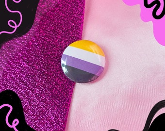 Non binary pride flag pin badge | Non binary pin | Non binary flag | Non binary pride badge | gay pin | lgbt pin badge | pride badge