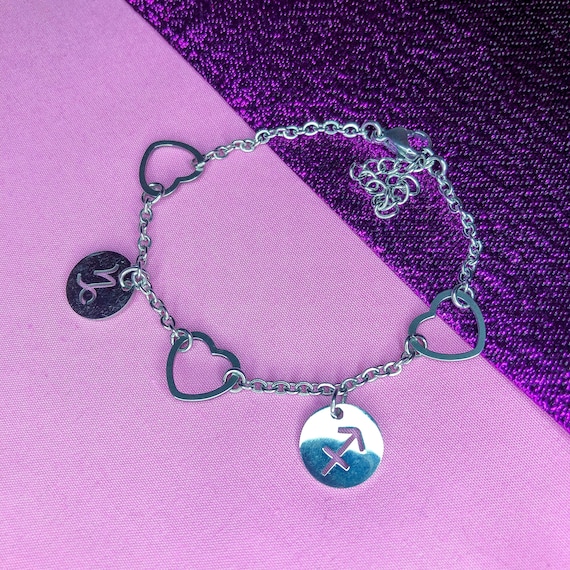 Astrología parejas pulsera de encanto / dos amuletos de signo - Etsy México Astrología parejas pulsera de encanto / dos amuletos de signo - Etsy México