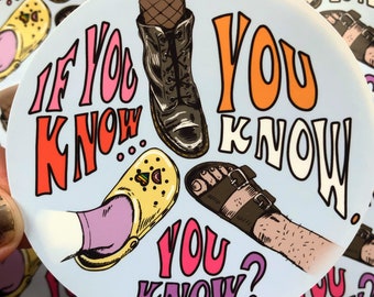 Sapphic shoes sticker, funny Docs Crocs Birkenstocks queer sticker | Lesbian, Sapphic, WLW funny meme sticker, if you know you know