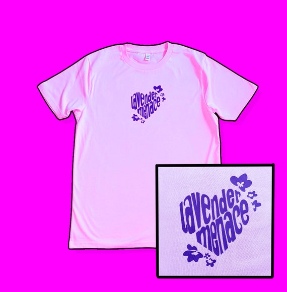 Lavender Menace T-shirt Baby Pink and 