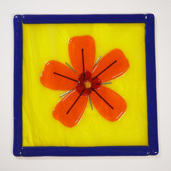 Fused Glass Tiles Etsy