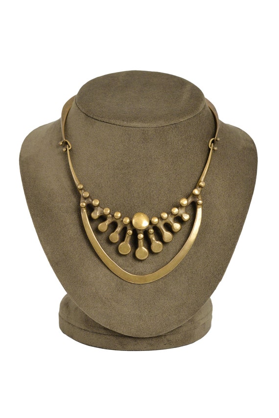 Vintage Jack Boyd Brutalist Bronze Spore Necklace