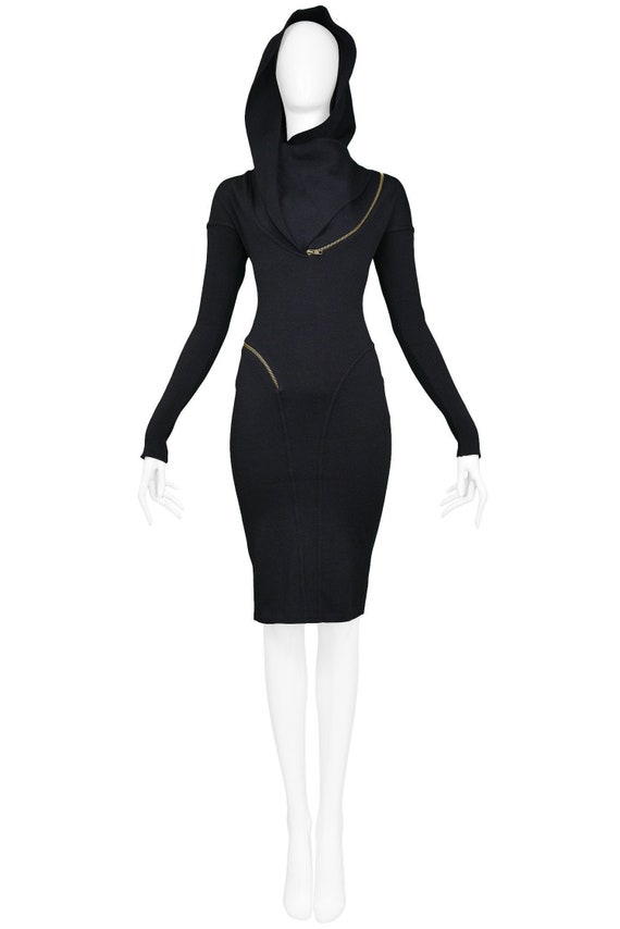 Vintage Alaia Iconic Hooded Zipper Dress | Runway