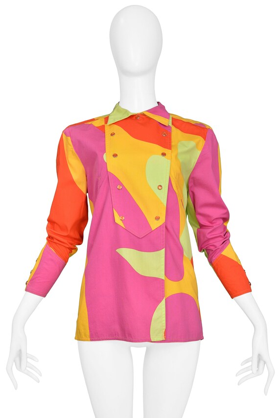 Stephen Sprouse Neon Camo Cotton Shirt