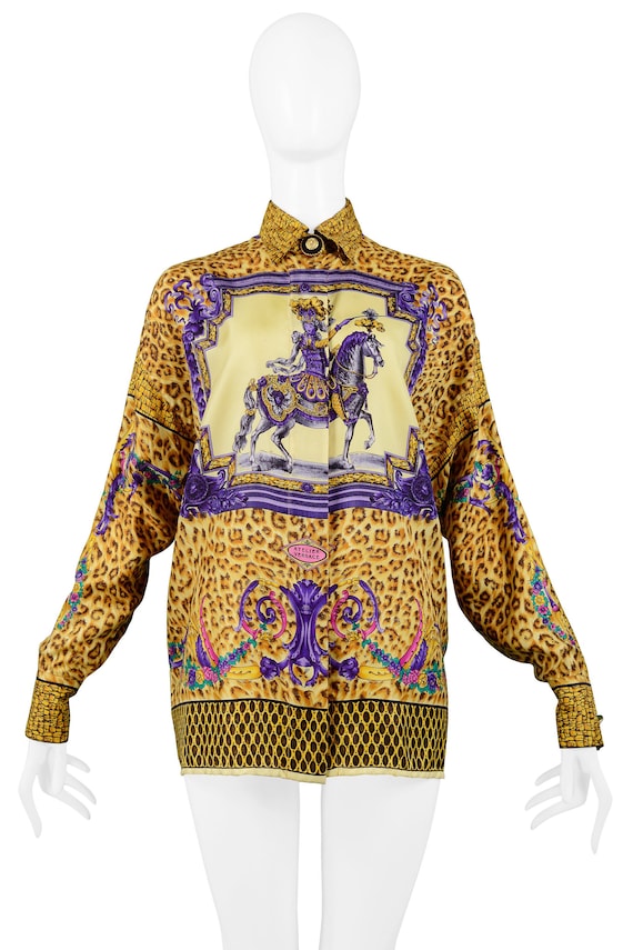 VERSACE BAROQUE EQUESTRIAN rider & leopard print s