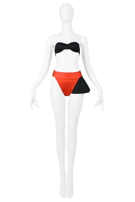 Ferre Black Top & Red Bottom Bikini