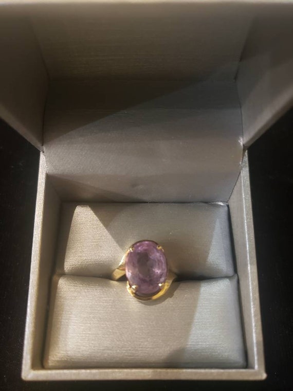 14K yellow gold Amethyst Ring