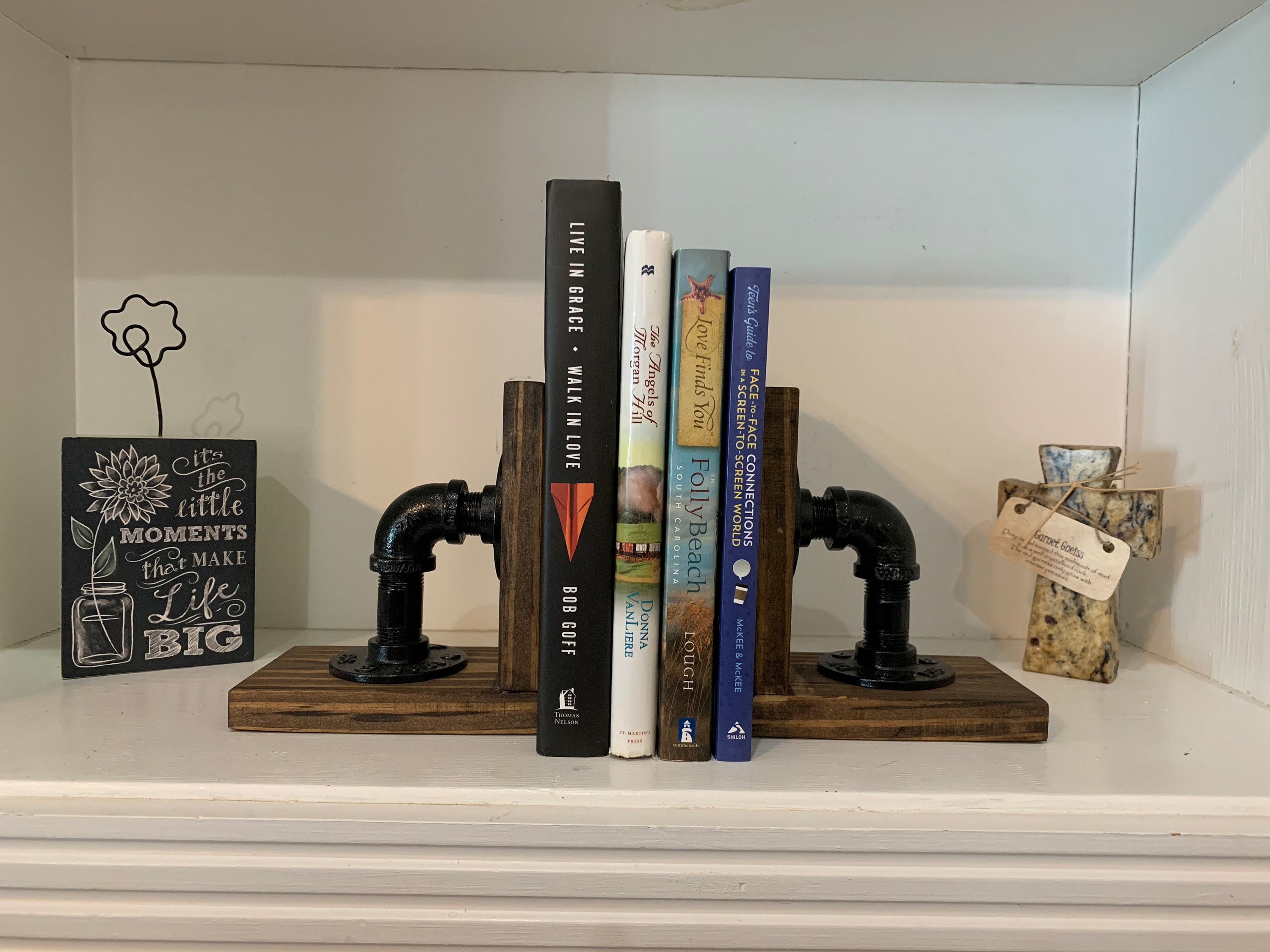 Industrial Pipe Bookend Etsy