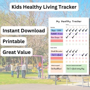 Fitnesstracker voor kinderen Afdrukbare wekelijkse fitnessroutine Gezondheidsplanner voor kinderen voor kinderen Trainingsdagboek Activiteitentracker Fitnessplanner voor kinderen