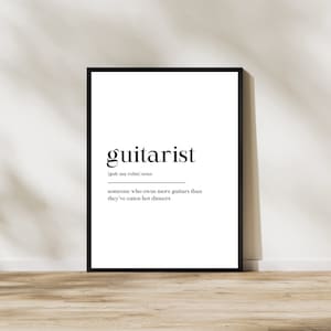 Digital Guitarist definition funny guitar instant download