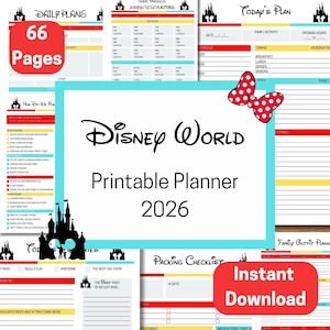 Planner stampabile Disneyworld WDW Planner Florida Planner 2026 Orlando Planner