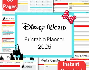Printable Disneyworld wdw planner florida planner 2026 orlando planner